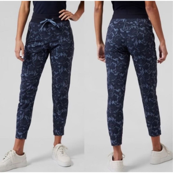 Athleta Trekkie North Jogger Ripstop Hiking Drawstring Pull-On Pants 12 - Picture 1 of 7